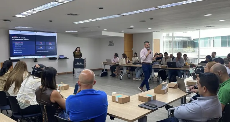 Miguel Rodríguez en un taller con empresarios en la ANDI Seccional Antioquia